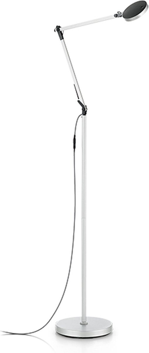Ideal Lux Futura - Vloerlamp Modern - Zilver - H:145cm - Universeel - Voor Binnen - Aluminium - Vloerlampen - Staande lamp - Staande lampen - Woonkamer - Slaapkamer
