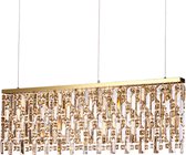 Ideal Lux Elisir - Hanglamp Modern - Messing - H:134cm   - G9 - Voor Binnen - Metaal - Hanglampen -  Woonkamer -  Slaapkamer - Eetkamer