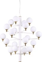 Ideal Lux Copernico - Hanglamp Modern - Wit - H:202.5cm   - G9 - Voor Binnen - Metaal - Hanglampen -  Woonkamer -  Slaapkamer - Eetkamer