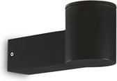 Ideal Lux Clio - Wandlamp Modern - Zwart - H:95cm  - E27 - Voor Binnen - Aluminium - Wandlampen - Slaapkamer - Woonkamer