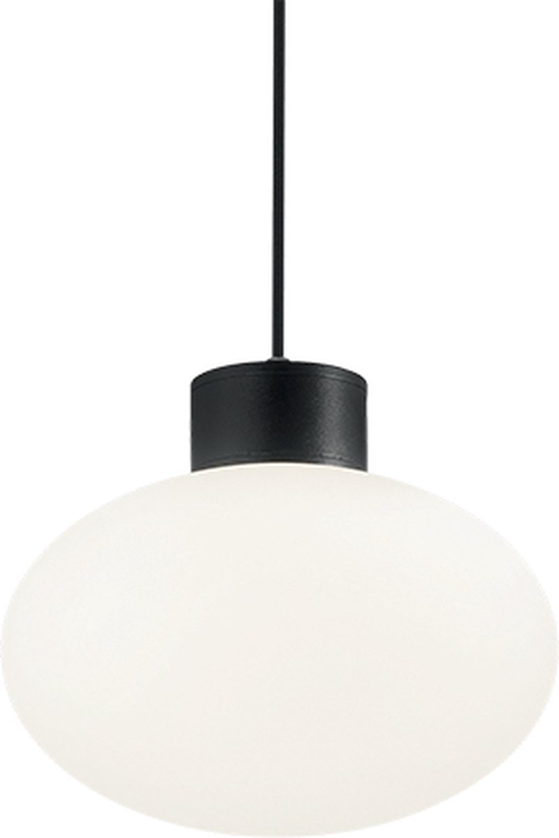 Ideal Lux - Clio - Hanglamp - Aluminium - E27 - Zwart - Voor binnen - Lampen - Woonkamer - Eetkamer - Keuken