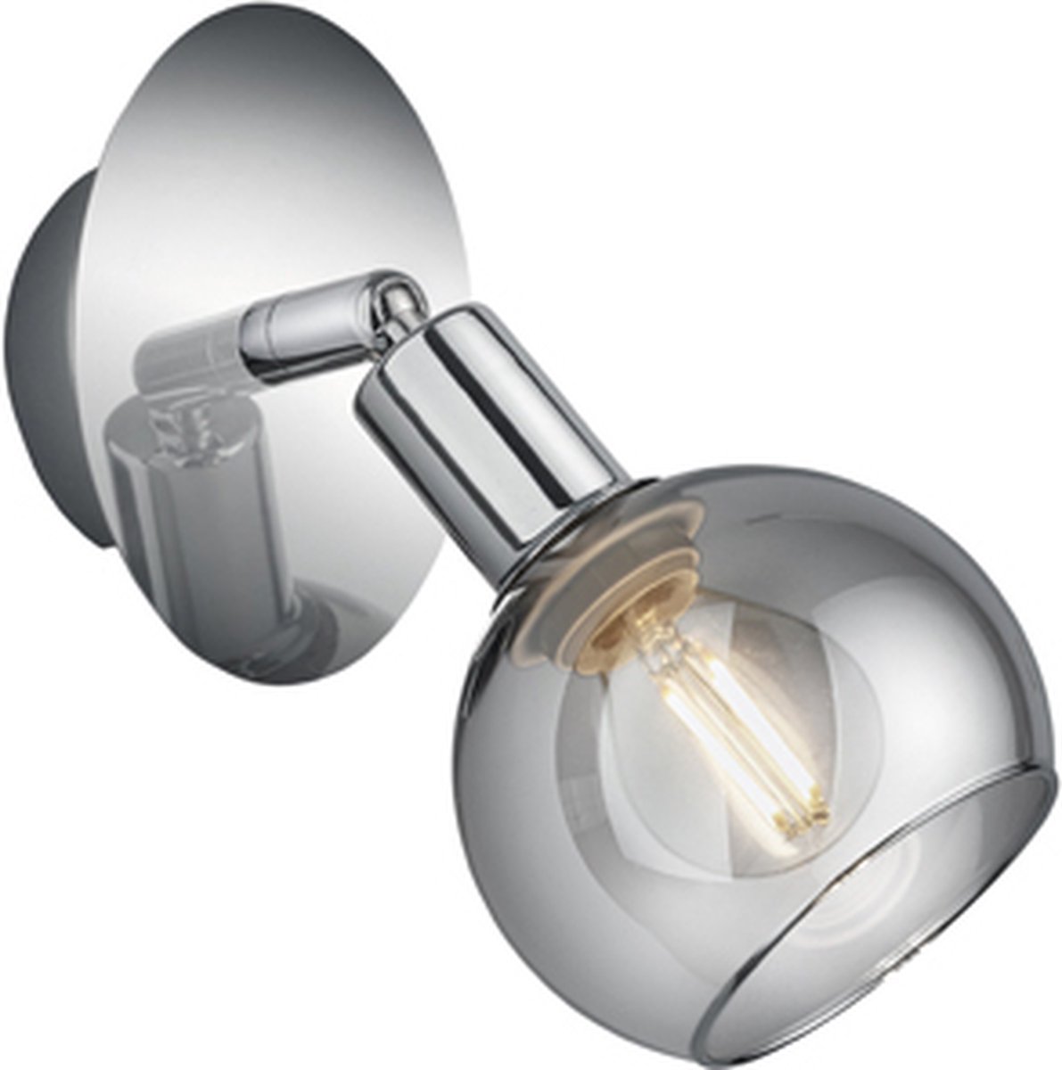 Reality Brest - Plafondlamp Modern - Chroom - H:18cm - E14 - Voor Binnen - Metaal - Plafondlampen - Slaapkamer - Kinderkamer - Woonkamer - Plafonnieres