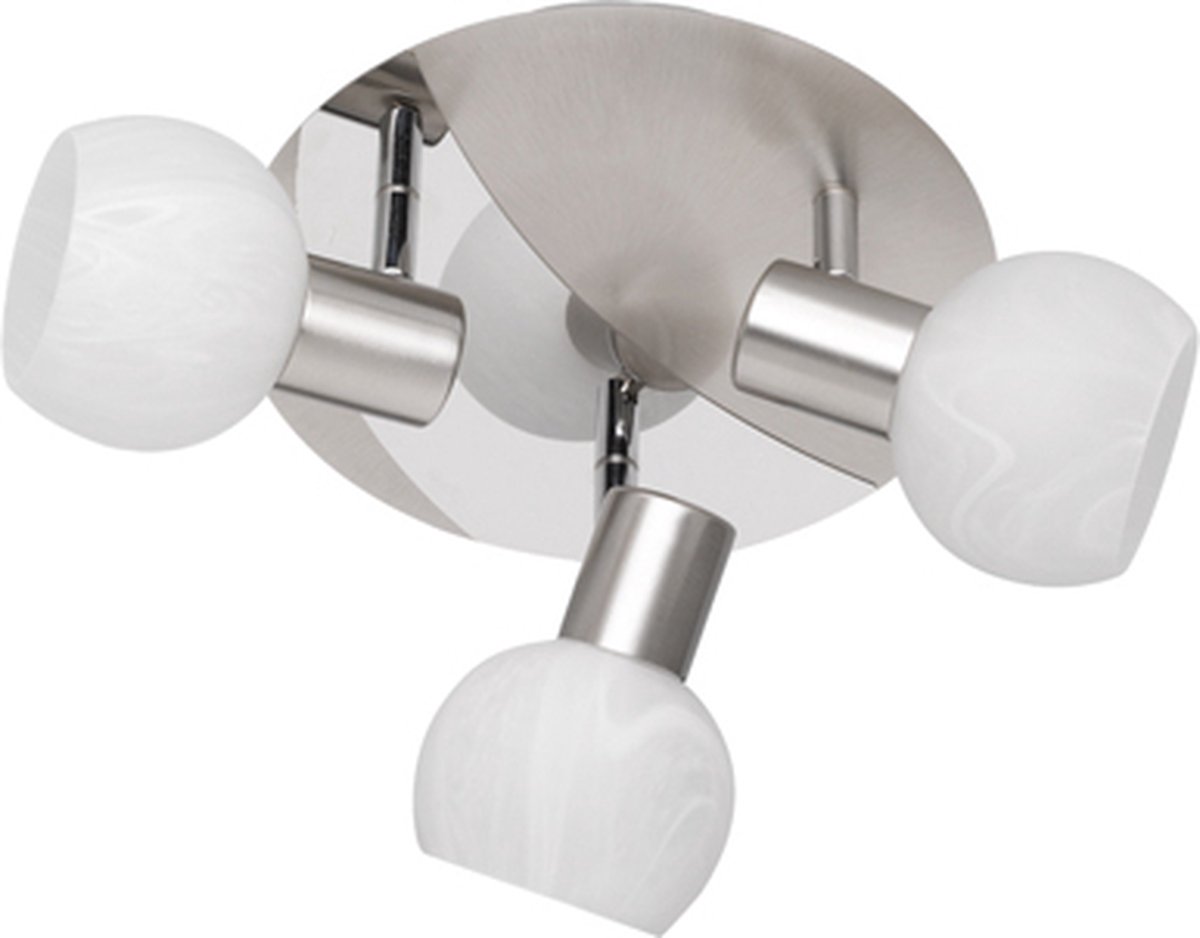 Reality Antibes - Plafondlamp Modern - Grijs - Ø:22cm - H:17cm - E14 - Voor Binnen - Metaal - Plafondlampen - Slaapkamer - Kinderkamer - Woonkamer - Plafonnieres