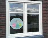 Pasen 'spring' raamsticker | 60x60cm | Herbruikbaar!