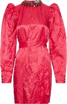 zoe karssen - dames -  hills-jurk met ketting en lange mouwen -  fuchsia - rose -l - TV Commercial Style