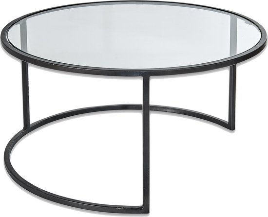 Nkuku Nakuru Iron & Glass Coffee Table | bol.com