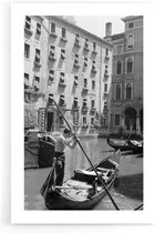 Walljar - Gondolier in Venice '53 - Zwart wit poster