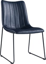 NumberOne® Luxe Vergaderstoelen 4 stuks Kunstleder - Metalen Onderstel - Zwart