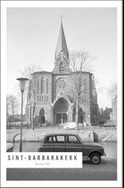 Walljar - Sint-Barbarakerk '64 - Zwart wit poster