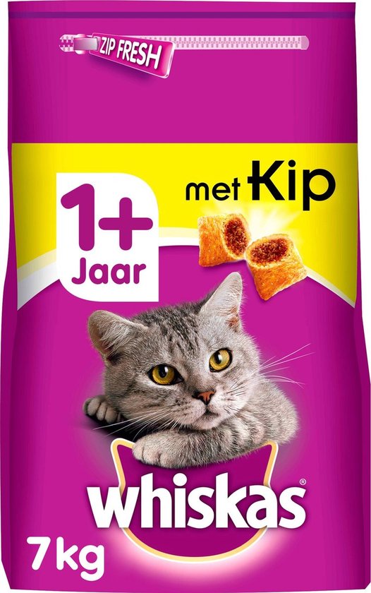Whiskas 1+ Adult Droogvoer Kip 7 kg