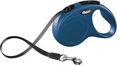 Flexi New Classic Tape - Hondenriem - Blauw - S - 5 m - (<15 kg)