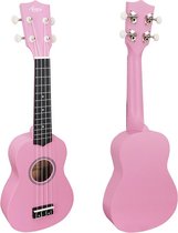 Ukelele - voor Beginners - 21 Inch - Kindergitaar - Viersnarige - Hout - Kinderukelele - roze