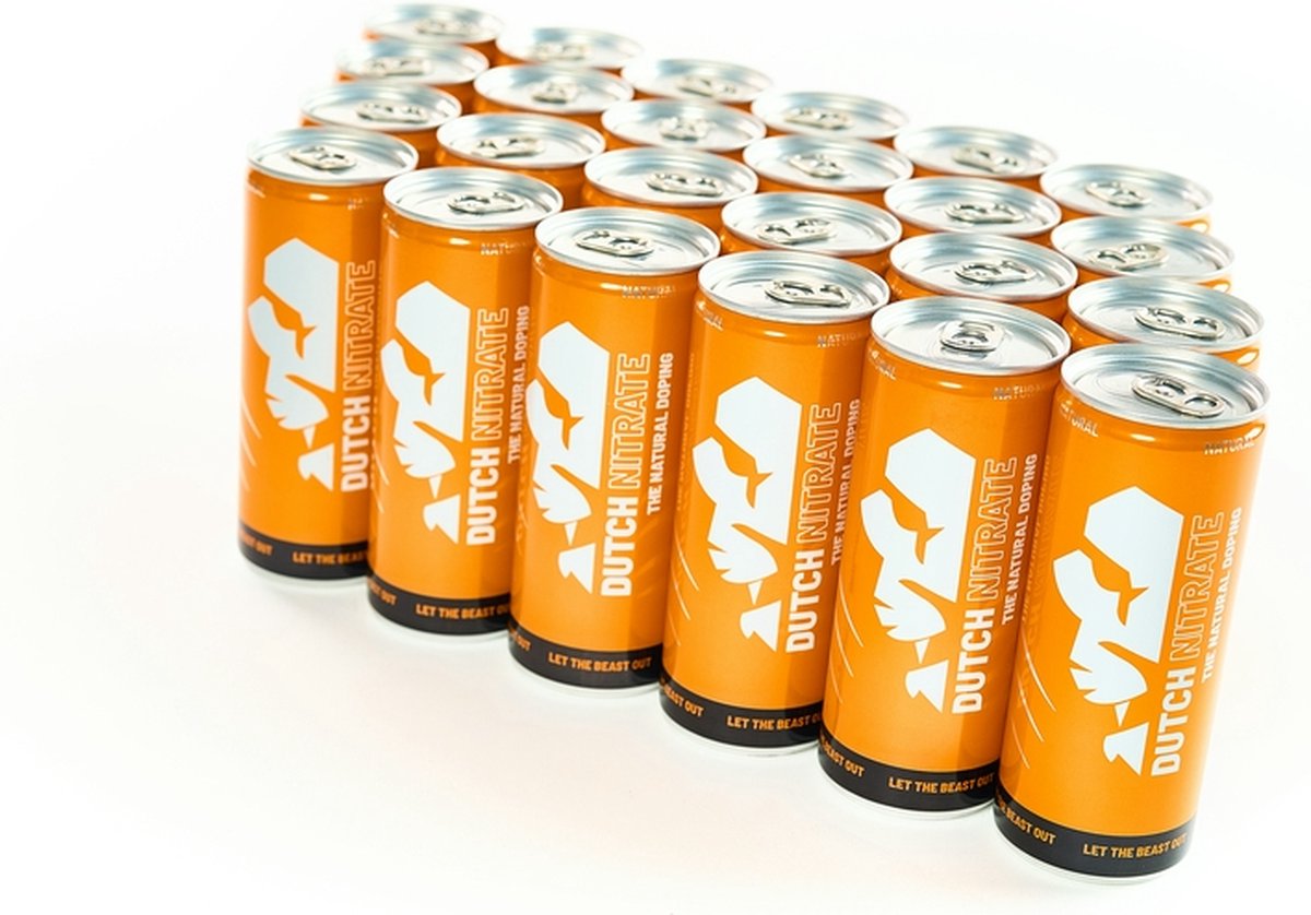 Dutch Nitrate - Natural - 24-pack - Energy drink - Vegan - Zonder cafeïne