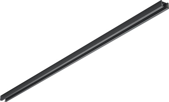 Spanningsrail - Trion Dual - 2 Fase - Opbouw - Aluminium - Zwart - 1 Meter