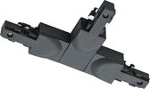 Spanningsrail Doorverbinder - Nitron Dual - T Connector - Aarde Rechts - 2 Fase - Mat Zwart