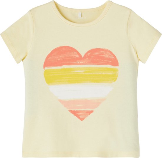 Name it t-shirt meisjes - geel - NMFfuture - maat 86