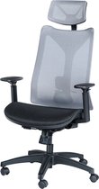 Iwant®- BW-HOC6 Bureaustoel - ergonomische computer bureaustoel - met voetensteun - met netbespanning - verstelbare lendensteunen armleuningen - Verstelbare hoogte - 360 ° draaibaa