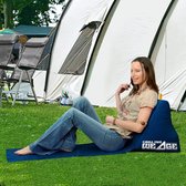 CKB LTD - Chill Out - Luchtbed - Campingstoel - Wedge opblaasbare ligstoel - Blauw strandstoel 1 persoons volwassen luchtbedden kampeerstoel vouwstoel stoel slaapmatje slaapmatten