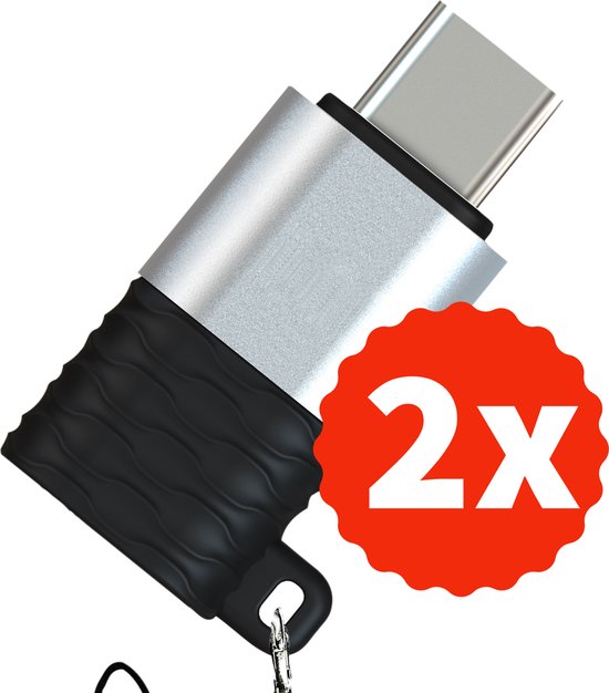 2x Micro USB naar USB C Converter - Opzetstuk - Gebruik oude Micro USB Oplaadkabels voor je nieuwe Smartphone, GSM, Telefoon, Tablet