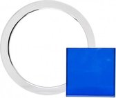 HÜBSCH INTERIOR - Boekensteun van blauw glas en transparant kristal - 20x8xh16cm