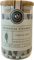 Chaga Plus - 90 capsules - 275 mg - Hoog gestandaardiseerd - Herbruikbare glazen Voorraadpot - Botanical Vitamins