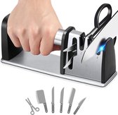 Achaté 4-in-1 Professionele Messenslijper – Doortrekslijper - Anti Slip – Schaarslijper – RVS