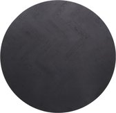 HSM Collection - Tafeltop Fishbone Rond- 120x120x4 - Zwart - Eiken