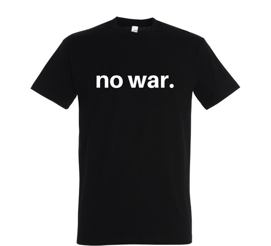 NO WAR. T-shirt korte mouw zwart - Maat 158/164 (12 - 14 jaar)