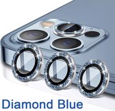 Iphone 13 pro max - Glitter - camera lens - Lens beschermer - Blauw - Telefoon accessoires
