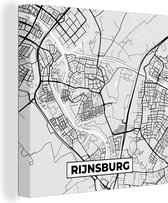 Peinture sur toile Rijnsburg - Carte - Carte - Plan de la ville - 20x20 cm - Décoration murale