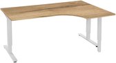 Offeco Bureau York hoek - Bureau - Bureautafel - Gaming bureau - Game bureau - Computertafel - Desk - Bureau wit - Verstelbaar bureau - Gaming Desk - Bureau tafel - Bureau verstelbaar  Natuur eiken  180x120cm  Hoek bureau-- blad-  onderstel- x120