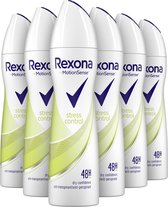 Bol.com Rexona Women Stress Control Anti-transpirant Deodorant Spray - 6 x 150 ml - Voordeelverpakking aanbieding