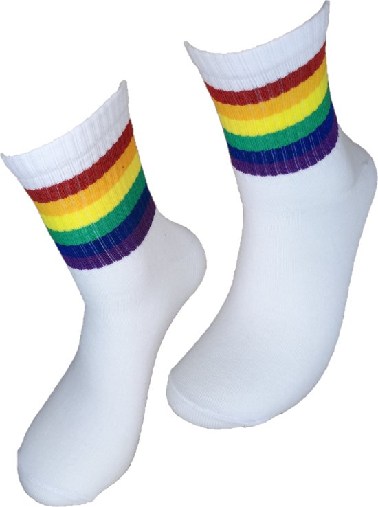 Verjaardag cadeau - Grappige sokken - Tennis Pride sokken - Leuke sokken - Vrolijke sokken – Aparte Sokken - Valentijn Cadeau - Luckyday Socks - Cadeau sokken - Socks waar je Happy van wordt – Maat 37-44