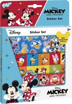 Totum - Disney Mickey & Friends - set d'autocollants avec Mickey Mouse et Donald Duck, 3 feuilles et fond de jeu