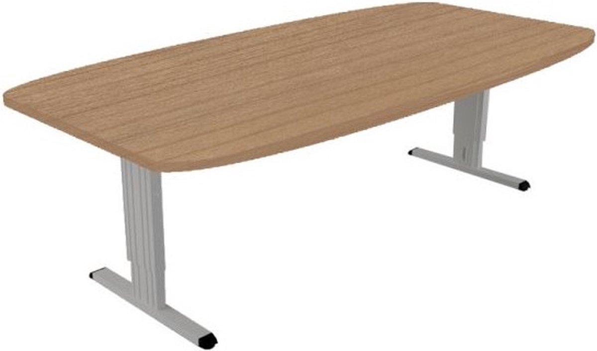 Offeco Bureau Bolton plus - Bureau - Bureautafel - Vergadertafel - Gaming bureau - Game bureau - Computertafel - Desk - Bureau Aluminium - Verstelbaar bureau - Gaming Desk - Bureau tafel - Bureau verstelbaar –  Havanna -240x120cm