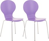 Clp Diego - Lot de 2 chaises empilables - Lilas