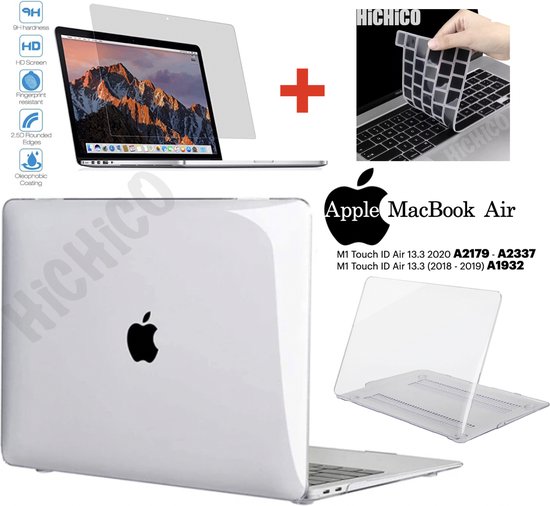 Housse pour ordinateur portable Macbook Air 11,6 pouces, étui rigide  transparent Zwart... | bol.com