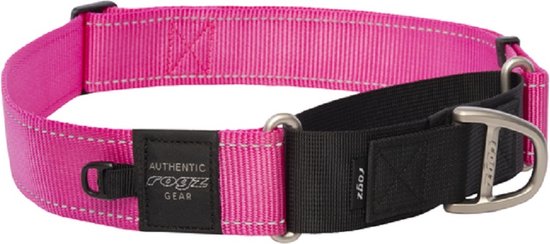 ROGZ Utility Control Sliphalsband / Hondenhalsband (HCW19-K) - Nylon - Roze - Breedte 40 mm - Maximale Kopomvang 80 cm (GELIEVE ALVORENS BESTELLEN OPMETEN)