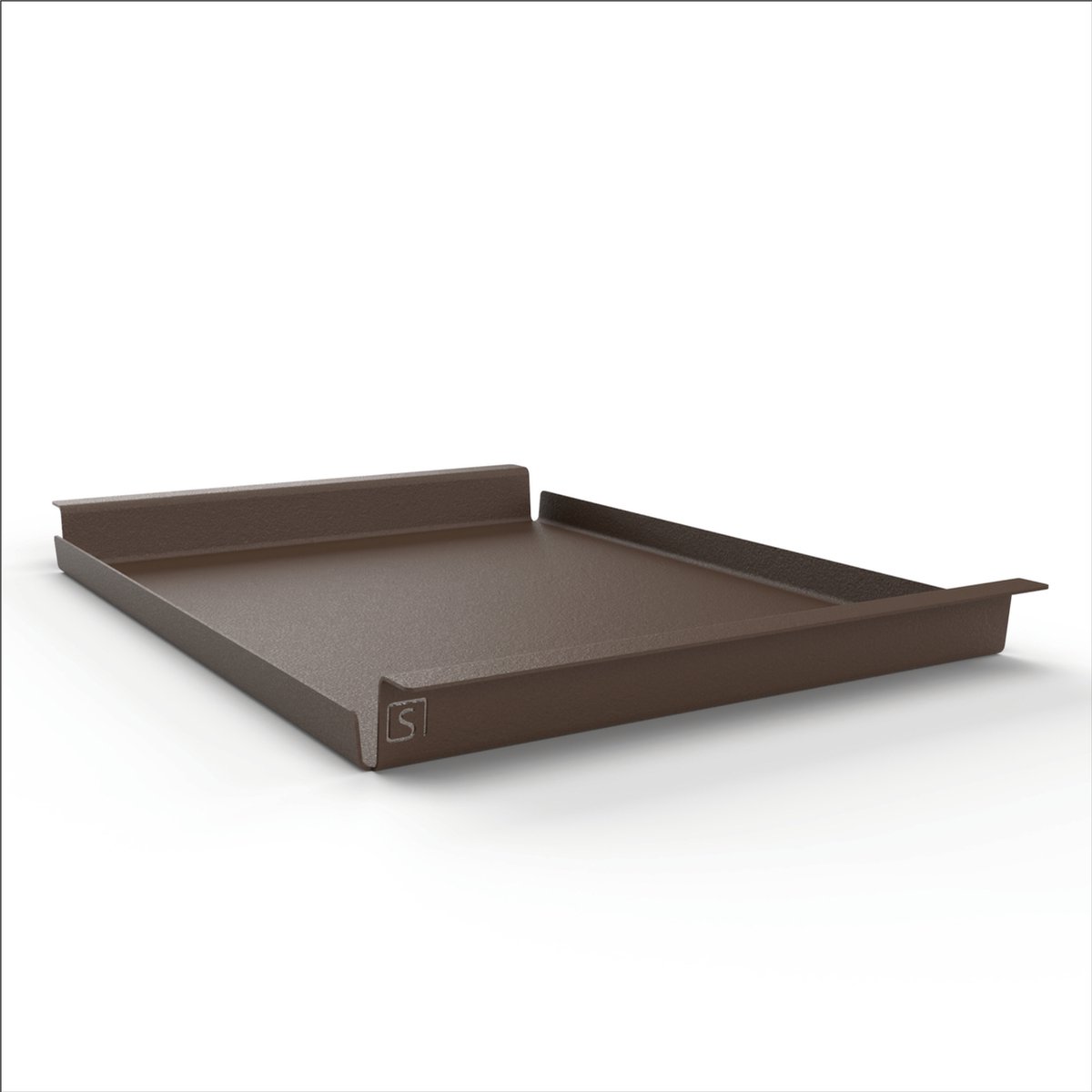 Steellish Dienblad Rechthoek - Tray - Aluminium - Bruin - Groot - 62×44×5 cm