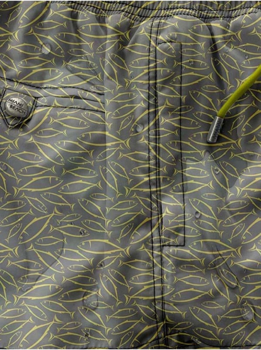 Miami Beach | Hoogwaardige Kwaliteit Zwemshort | Zwembroek | Beachshort | Heren | Sneldrogend | | MB13 - 155 Grijs — afbeelding 9