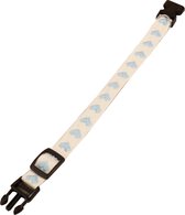 Halsband / halsbandje/ kat / kleine hond / hartje / Hart / beige / Blauw / 30 tot 40 cm