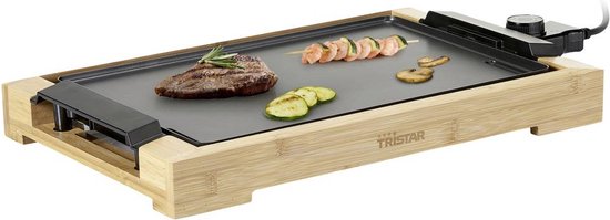 Tristar BP-2786 Bakplaat – Bamboe Grillplaat – 4 tot 6 personen - Regelbare Thermostaat - Tristar