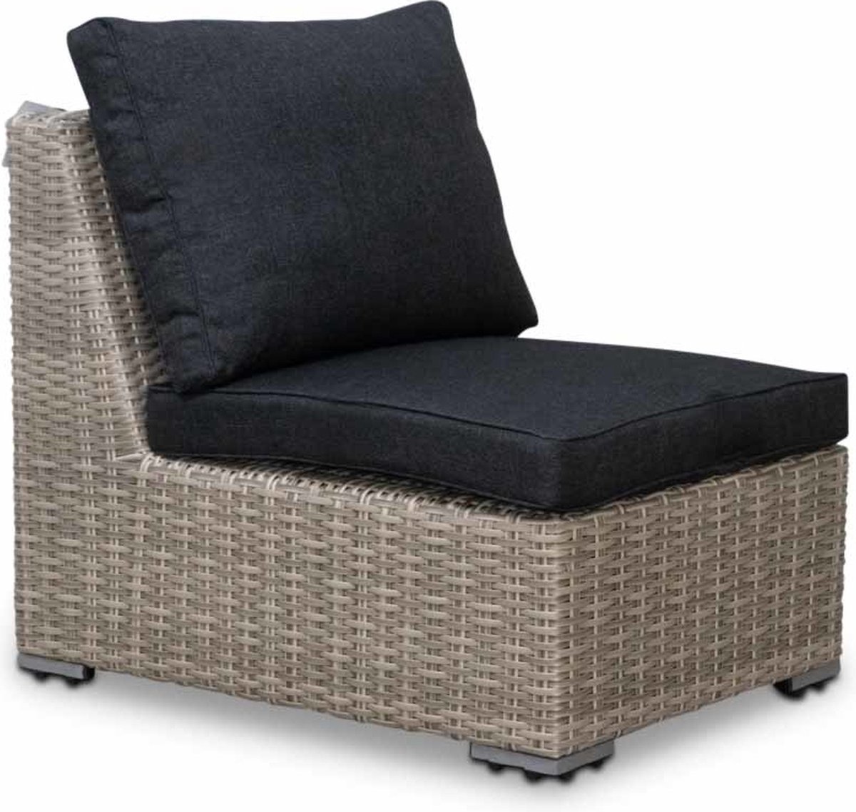 Denza Furniture Nashville wicker loungeset tussenmodule | misty grey (grijs) | 1 persoon