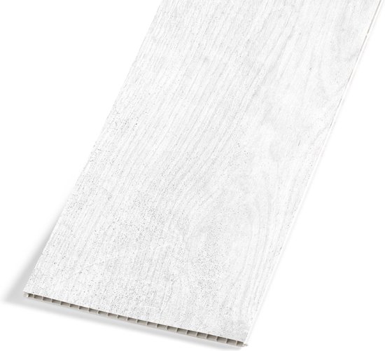 ARTENS - PVC wandbekleding BALI - Wandbekleding - Gebleekt natuurlijk gestructureerd hout - L. 120 x B.16,7 cm x 6 mm (dikte)