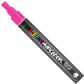 MTN Acrylic Marcador - Verfstift - fijne punt van 1 mm - permanent - Neon Roze