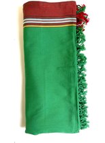 Kikoy handdoek | Groen | 196 x 70 cm | 100% katoen | Lichtgewicht | Sneldrogend | Veelzijdig | Handgemaakt | Kleurrijk | Topkwaliteit.