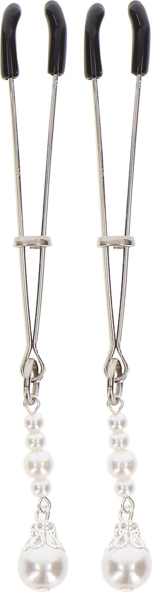 Taboom - Tweezers With Pearls - Bondage / SM Nipple clamps Zilver