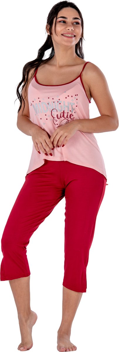 VANILLA - Midnight Cutie dames pyjama - Pyjamasets - viscose - PJ8743 - Roze - L