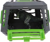 Dinoworld Speelfiguur Tyrannosaurus Rex In Kooi 12,5 Cm Groen/grijs