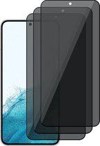 Samsung Galaxy S22 Screenprotector Privacy - Volledig Dekkende Gehard Glas Tempered Glass Screen Protector - 3 Stuks